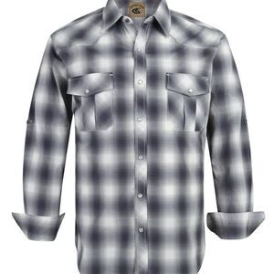 COEVALS CLUB Men's Black and White Plaid Button Down Shirt Size M
